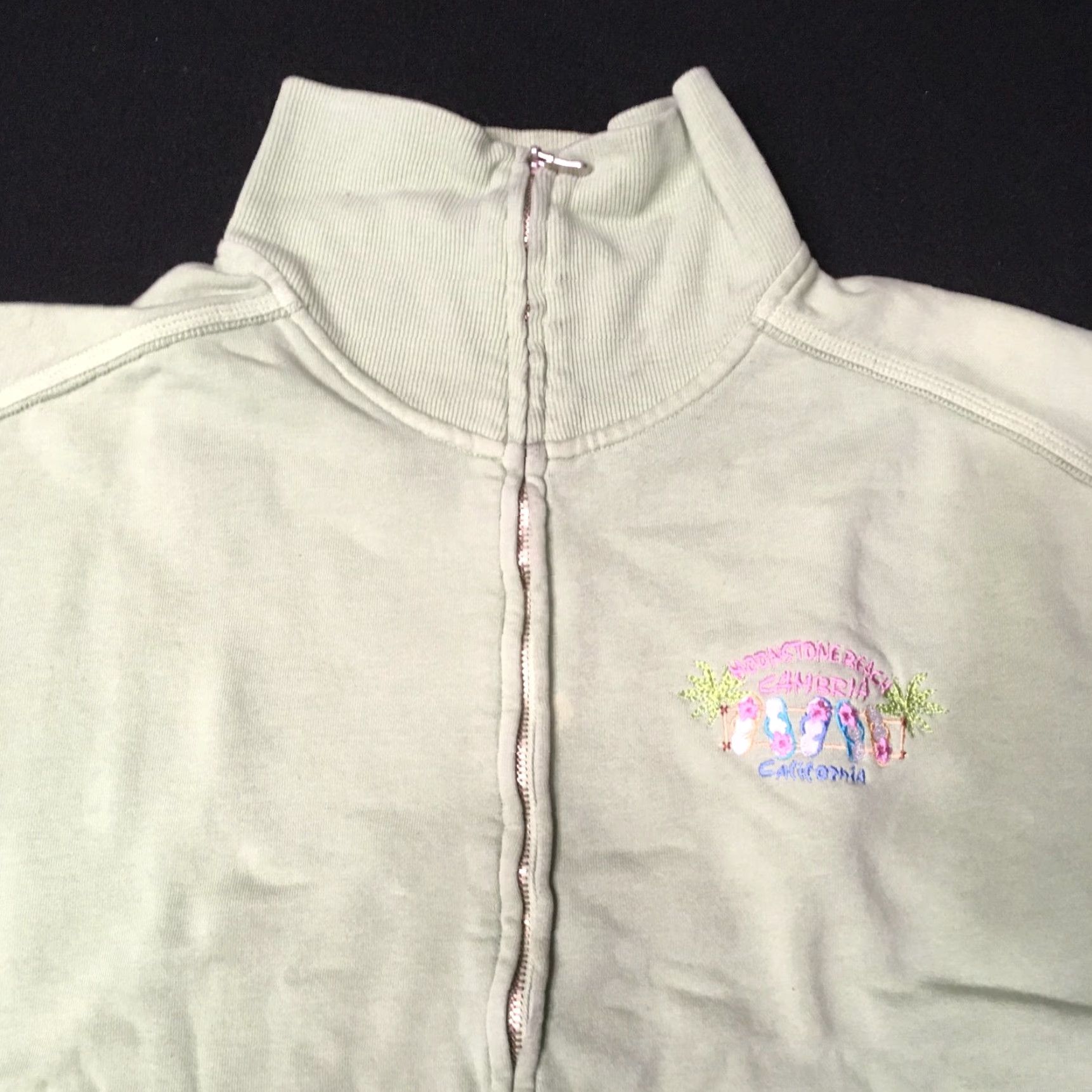 Vintage Paww Cambria California Moon Logo Graphic Vest Sleeveless Hoodie Large L Green Women Size L / US 10 / IT 46 - 2 Thumbnail