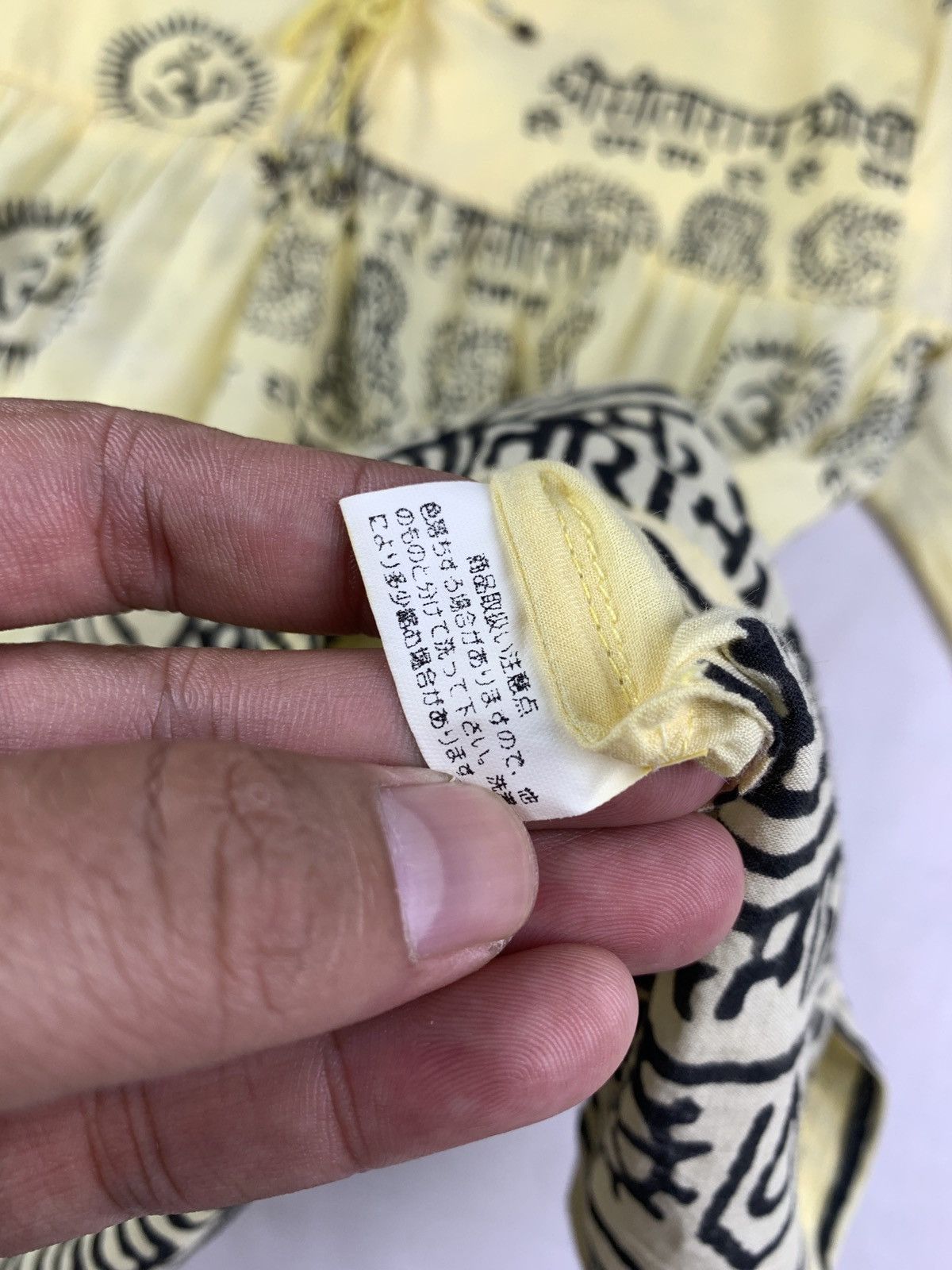 Japanese Brand 2000s ALESS Lemon Traditional Hindhi Milkmaid Dressy Top Size M / US 6-8 / IT 42-44 - 11 Thumbnail
