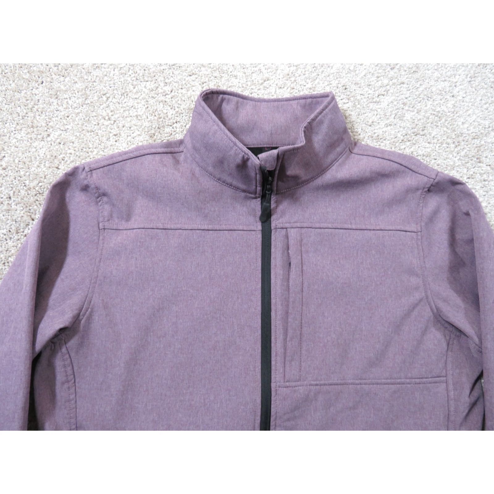 Vintage Western Cowgirl LEGEND Heather Purple Jacket L Women Solid Purple Simp Zip Snap Pockets Western Outdoor 3-4 Season Jacket Size L / US 10 / IT 46 - 3 Thumbnail
