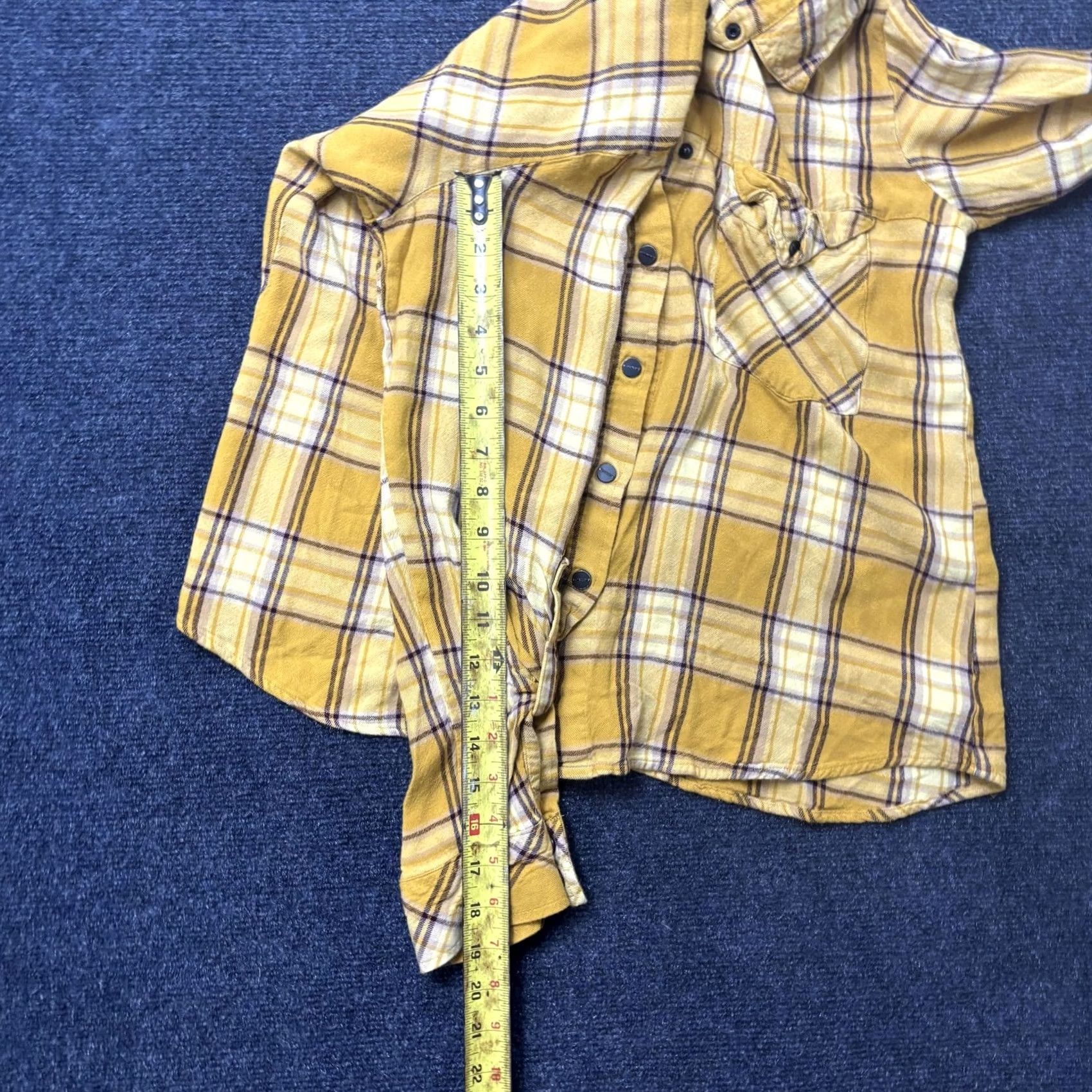 Sanctuary Sanctuary Flannel Shirt Womens XL Yellow Plaid Long Sleeve Button-Up Casual Top Shirt Size XL / US 12-14 / IT 48-50 - 5 Thumbnail