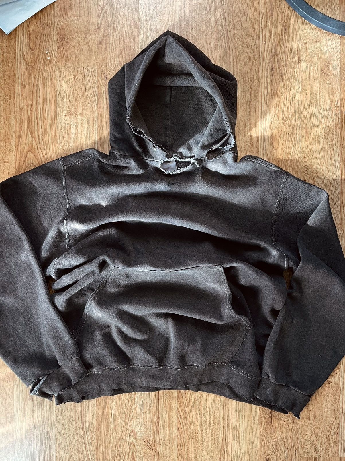 image of Nike Center Swoosh Hoodie in Brown, Men's (Size XL)