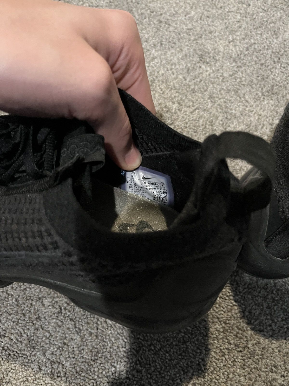 Nike Nike Mens Vapormax Size 8 Black Size US 8 / EU 41 - 4 Thumbnail