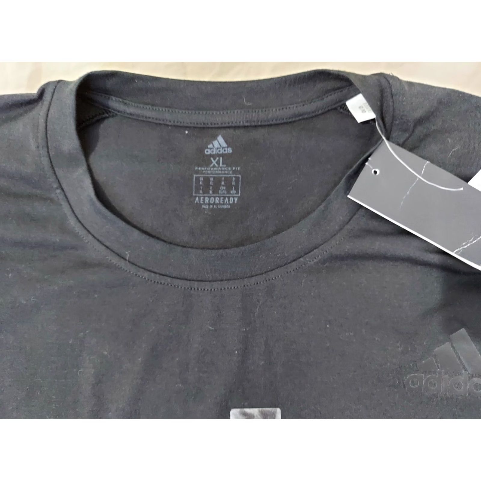 Adidas adidas Shirt Mens XL Black Athletic Gym Workout Tee T-Shirt New Size US XL / EU 56 / 4 - 2 Thumbnail