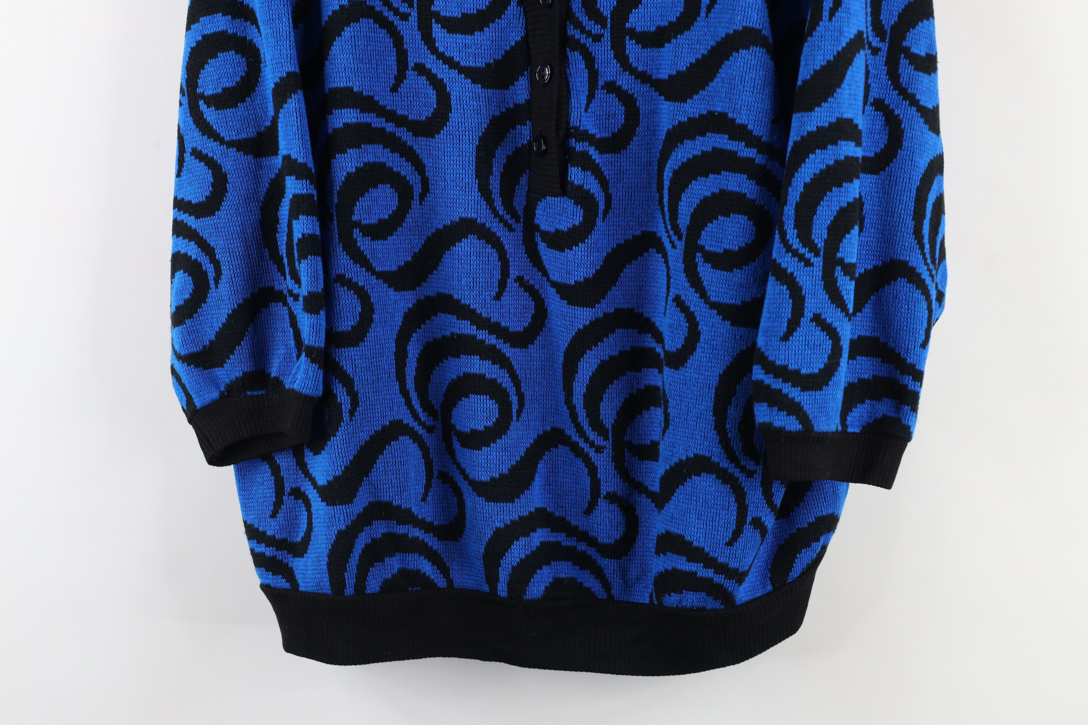 Vintage Vintage 90s Streetwear Half Sleeve Knit Henley Sweater USA Size L / US 10 / IT 46 - 3 Thumbnail