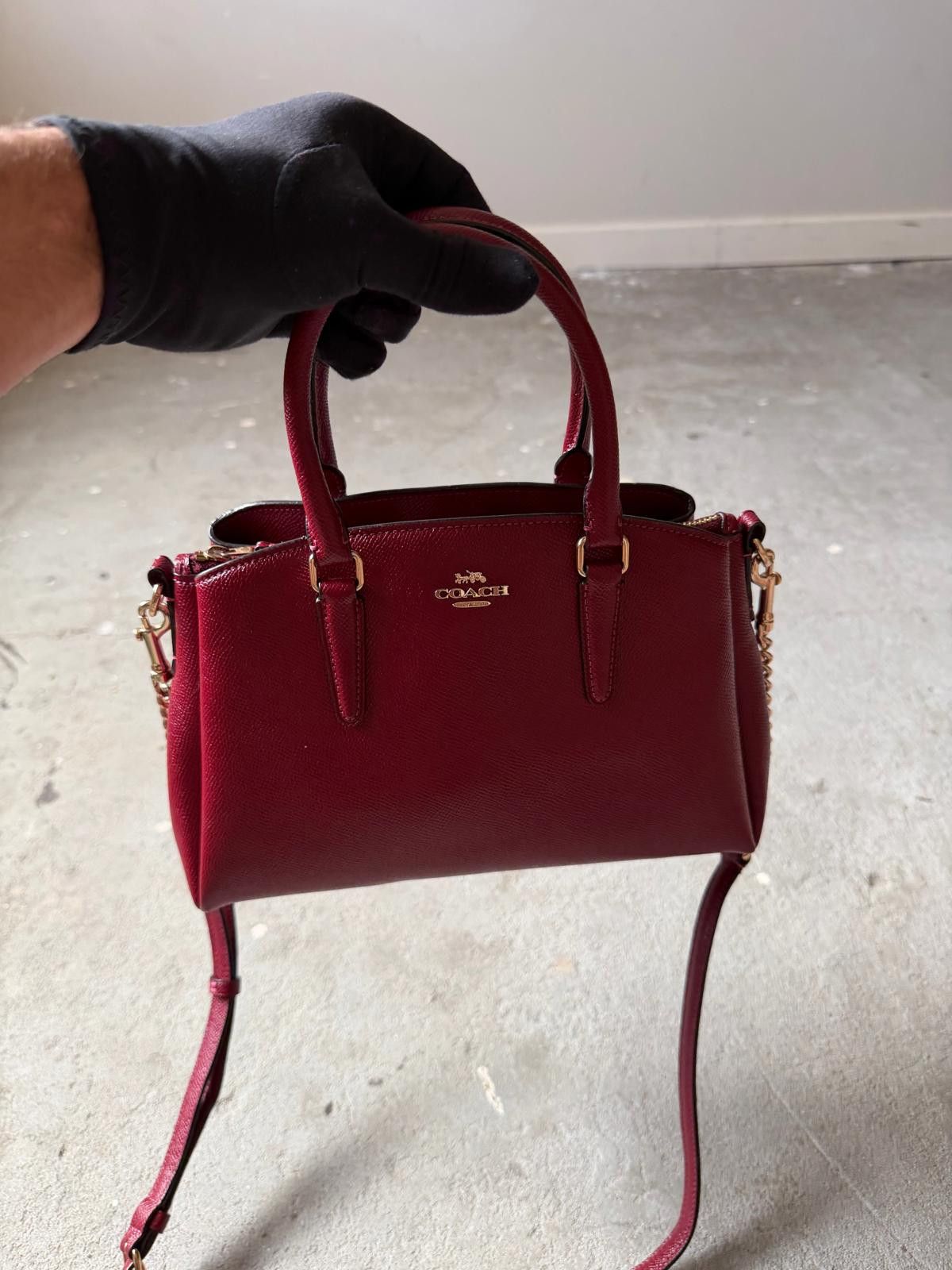 Coach Coach 2Way Sage Carryall Shoulder Bag Ruby Red Size ONE SIZE - 6 Thumbnail