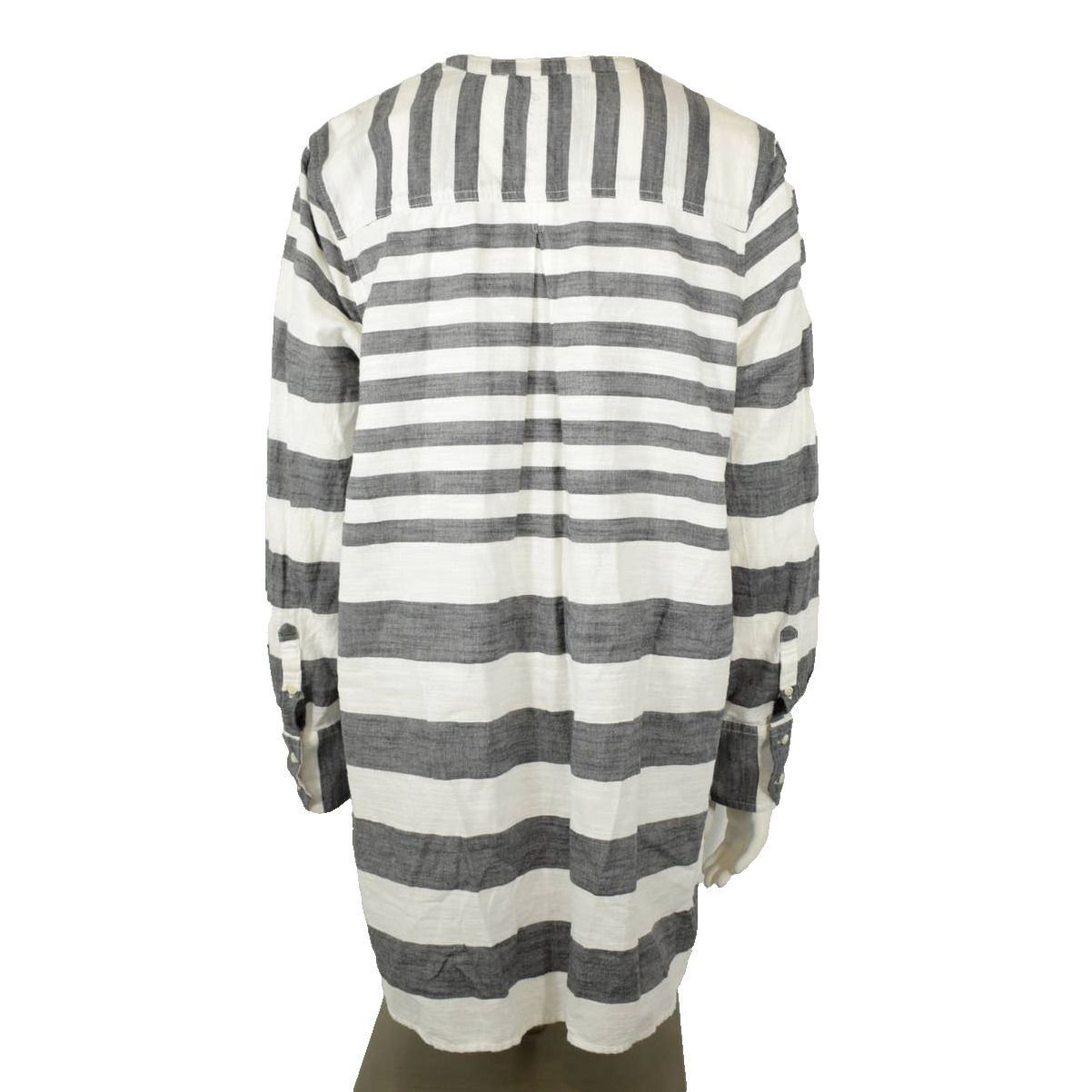 Merona Merona Womens XXL Gray and White Stripe Pullover Shirt Size XXL / US 16-18 / IT 52-54 - 2 Thumbnail