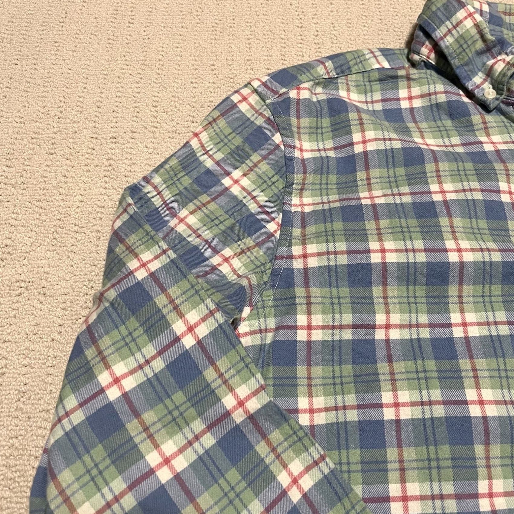 Vineyard Vines VINEYARD VINES Murray Shirt Button-Up Plaid Long Sleeve Blue Green Pink L Mens Regular Lightweight Cotton Knit Size US L / EU 52-54 / 3 - 5 Thumbnail