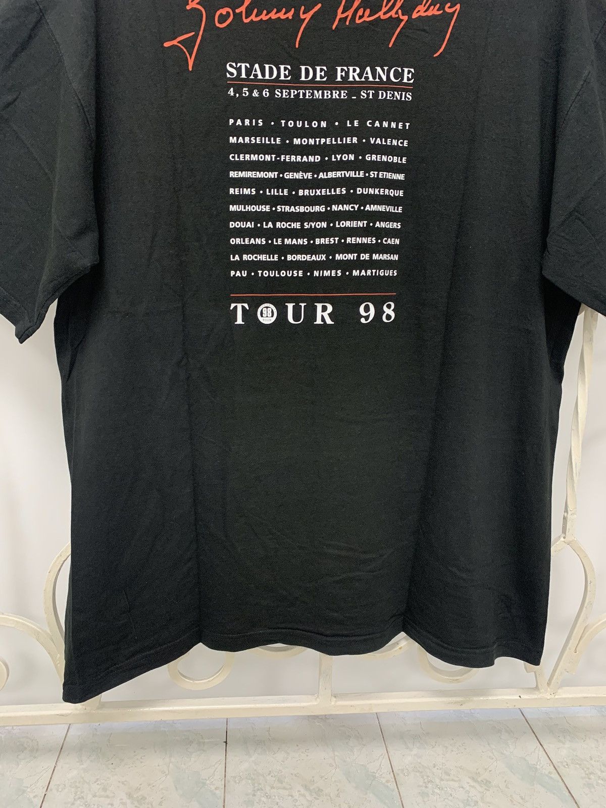 Band Tees × Vintage Vintage Johny Hallyday Stade De France Tour 1998 T-shirt Size US XL / EU 56 / 4 - 24 Thumbnail