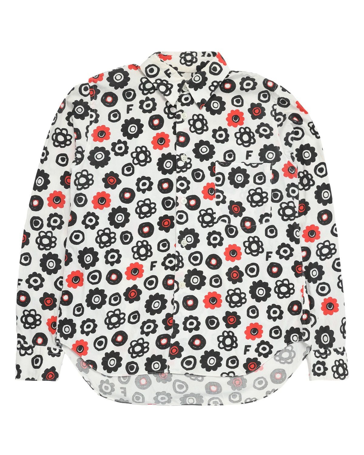 Comme des Garcons BLACK Comme des Garçons Graphic Flower Shirt (AD2013) Size XS / US 0-2 / IT 36-38 - 1 Thumbnail