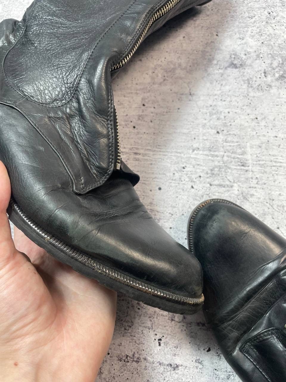 Bally Vintage 00s Bally Front Zip Guidi AS98 Style Ankle Boots Y2K Size US 10 / IT 40 - 11 Thumbnail