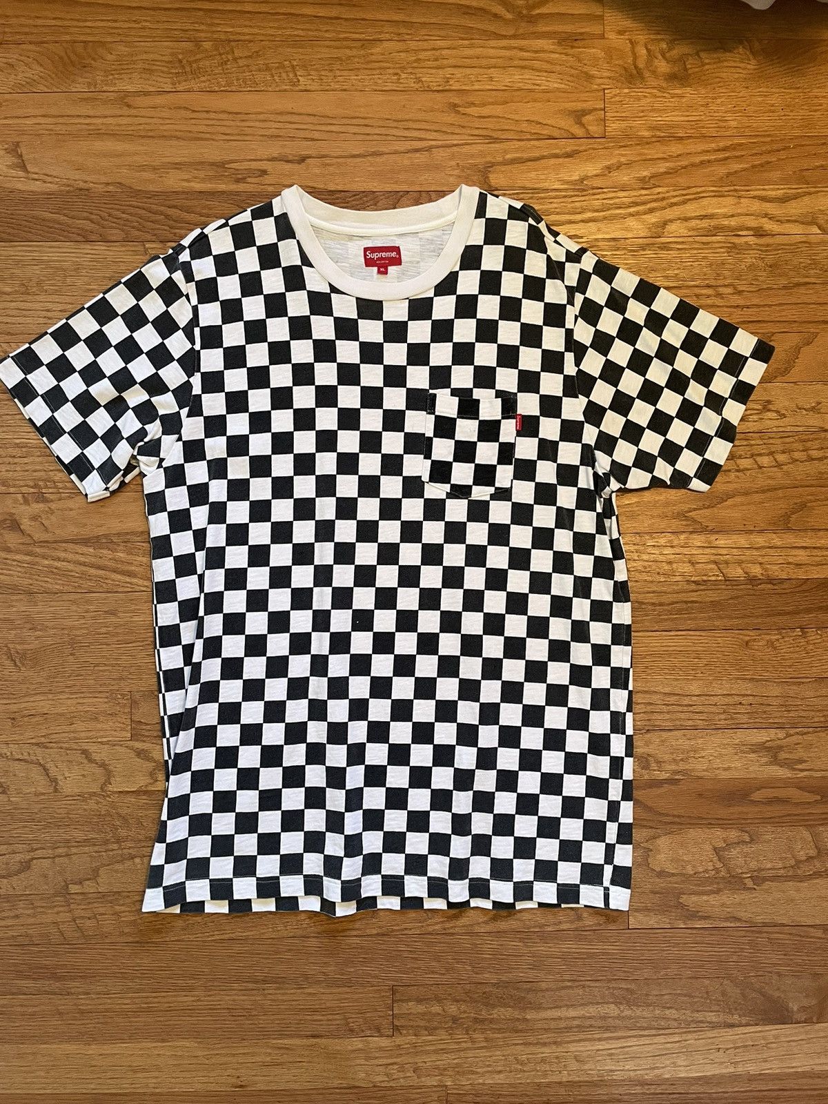 Supreme checkered t shirt outlet