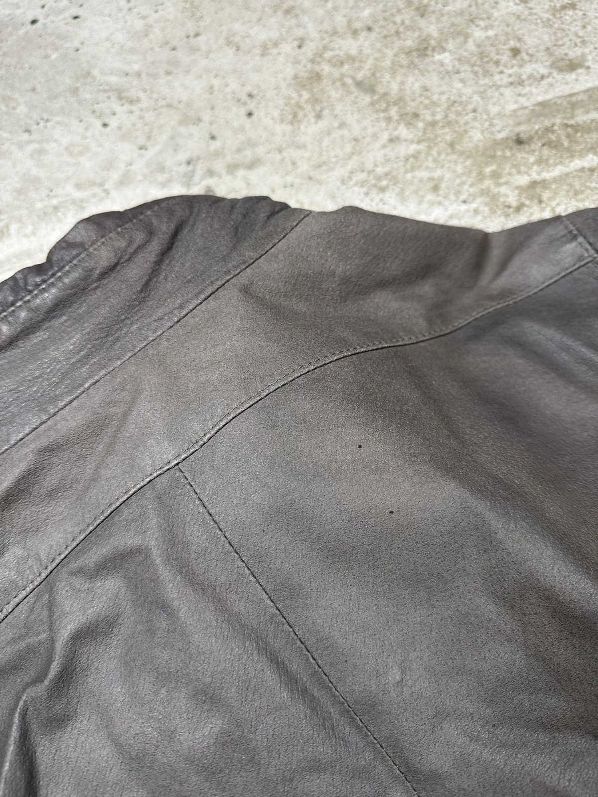 Japanese Brand Vintage y2k Grey Genuine Leather Jacket Size US M / EU 48-50 / 2 - 15 Thumbnail
