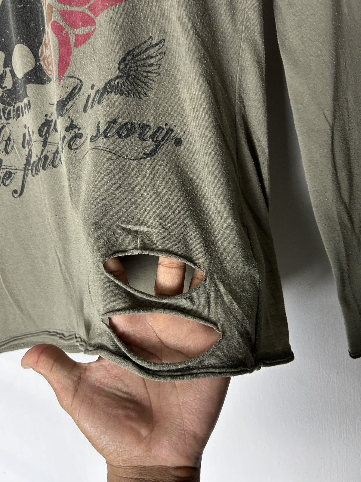 Japanese Brand LEAD Longsleeve Skull Gothic Punk seditionaries Style Size XXS / US 00 / IT 34 - 3 Thumbnail