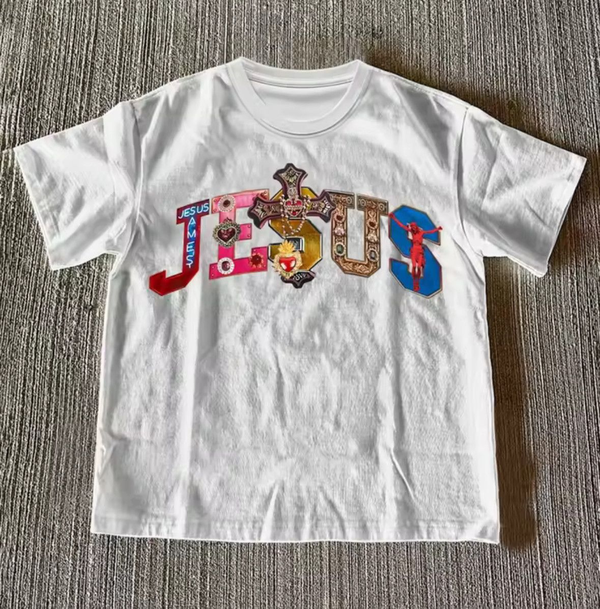 Japanese Brand Streetwear Creative Letter Cross T-Shirt Punk Graphic Tees Size US S / EU 44-46 / 1 - 1 Thumbnail