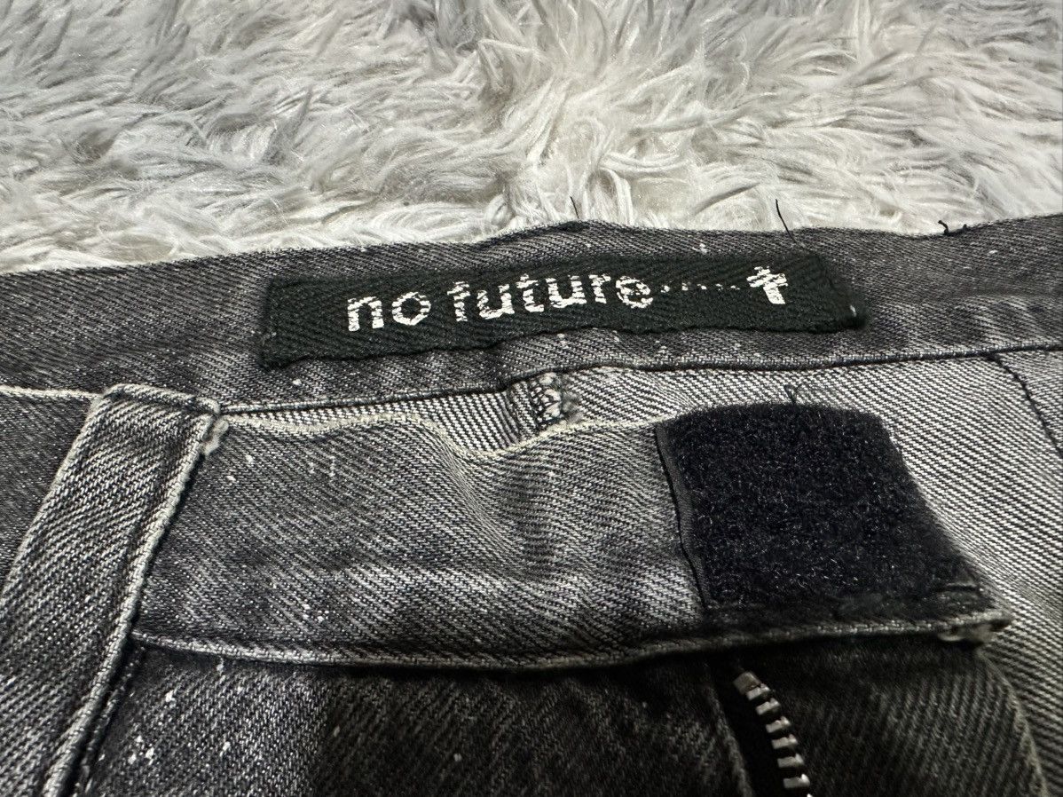 No Future 🔥Sick Y2K No Future Bondage Denim Distressed Punk Size US 32 / EU 48 - 13 Thumbnail