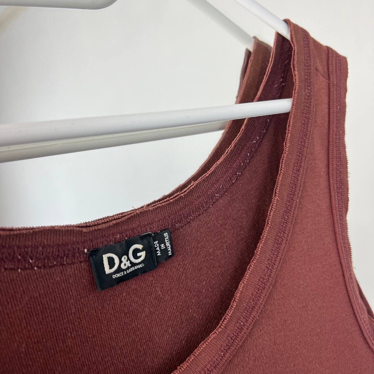 Dolce & Gabbana Boxy Fit Dolce Gabbana Vintage Brown Tank Top Distressed 90s Size M / US 6-8 / IT 42-44 - 4 Thumbnail