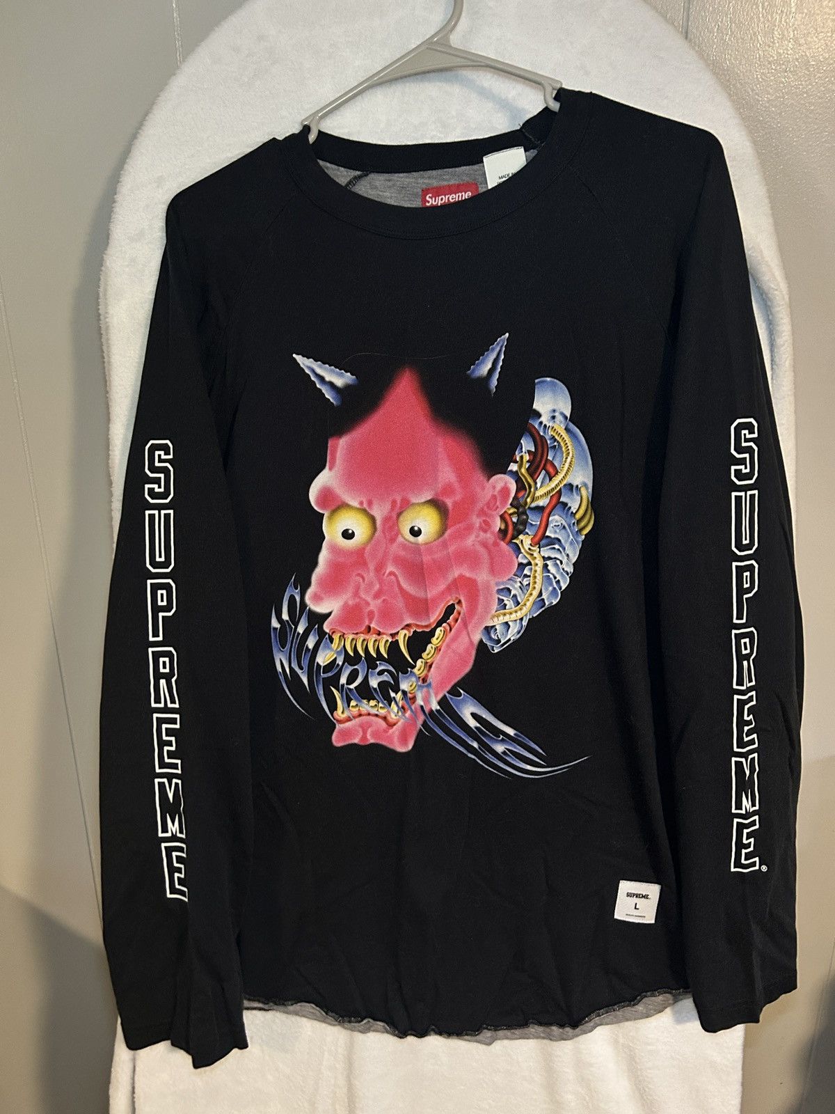 Supreme】シュプリーム『Demon Raglan L/S Top sizeL』22FW
