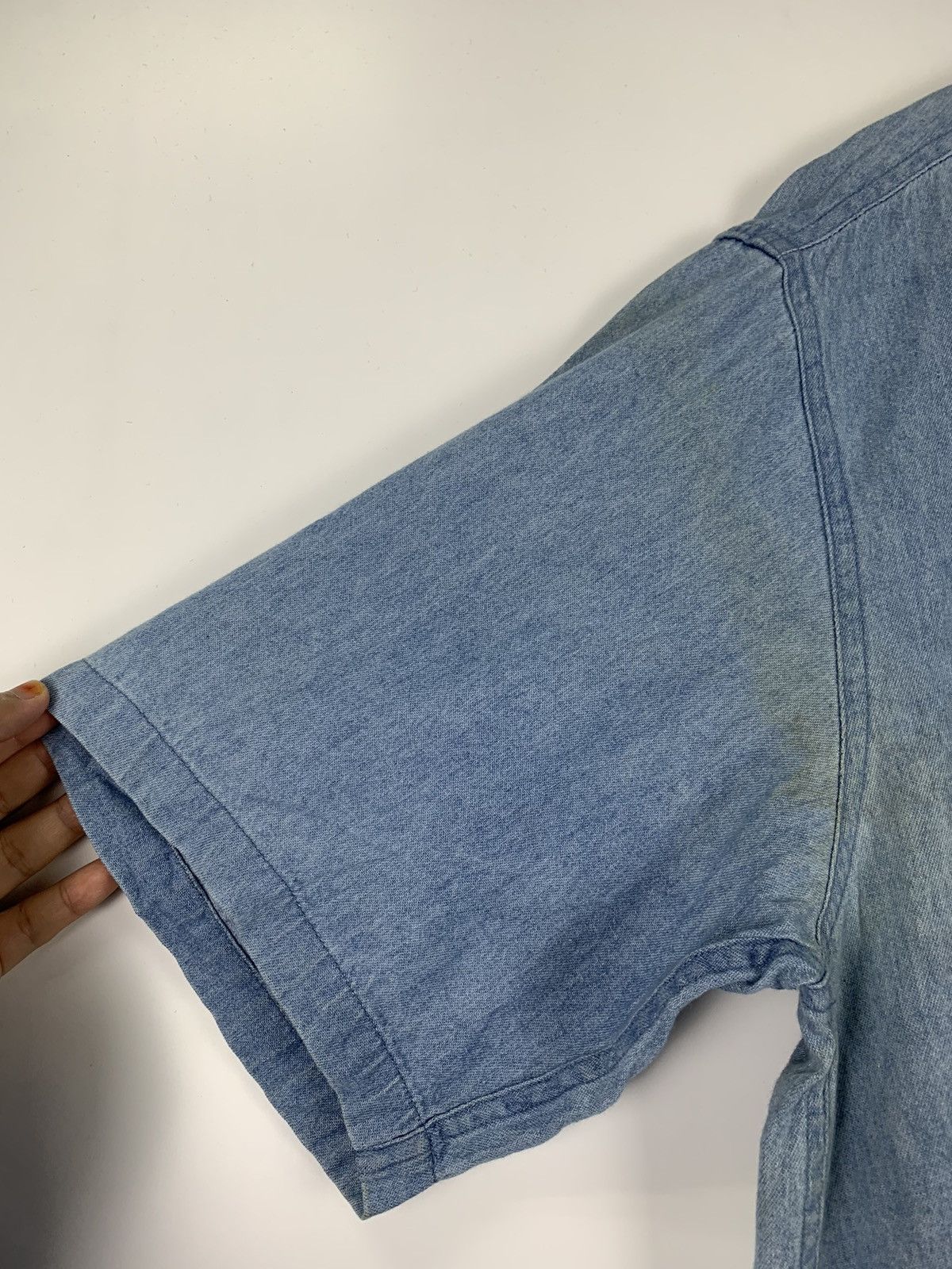 Japanese Brand × Vintage Vintage Be-Hot button denim shirt Size US L / EU 52-54 / 3 - 9 Thumbnail