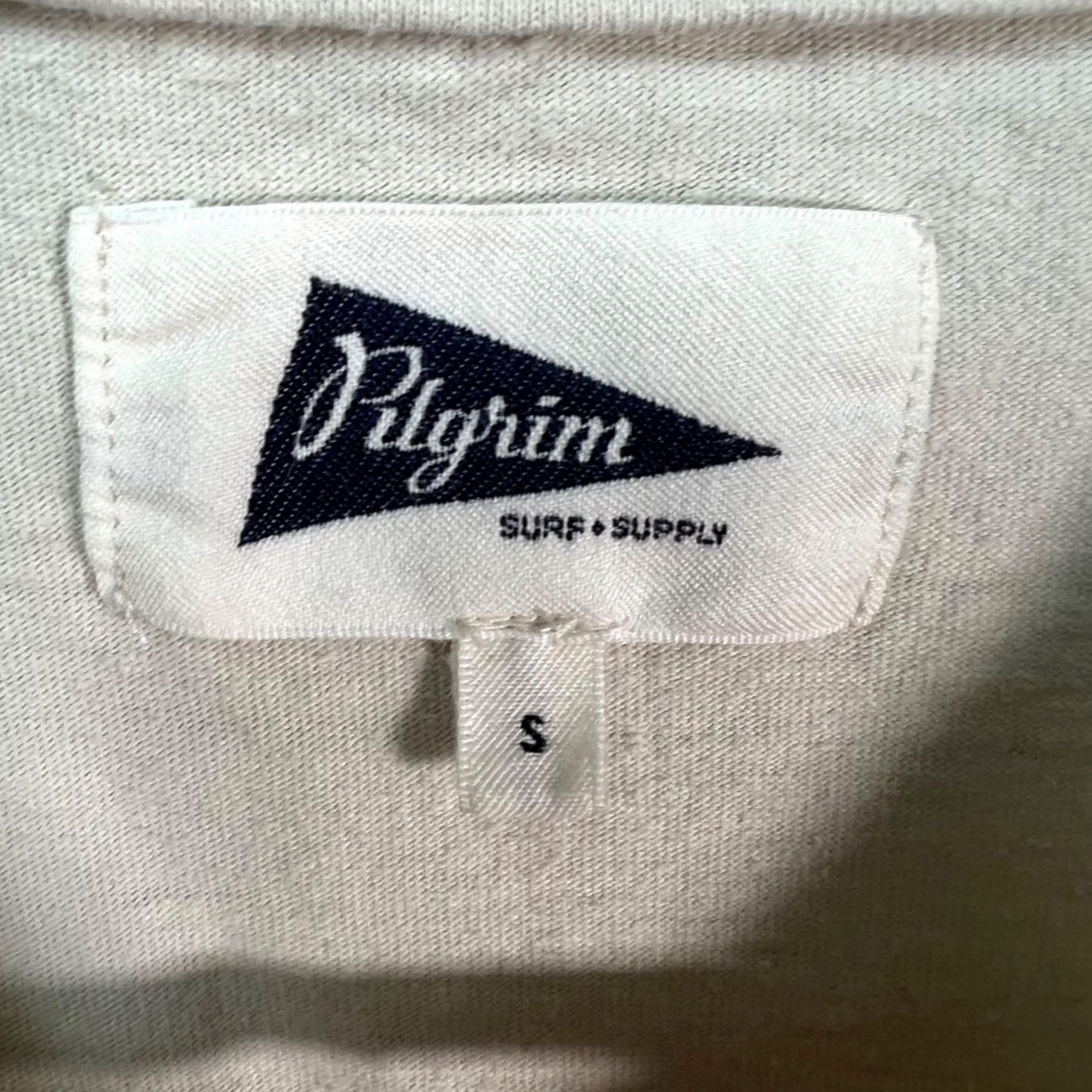 Vintage VINTAGE Pilgrim Surf + Supply Long Sleeve T-Shirt Beige 100% Cotton Made In Japan Small Mens Size US S / EU 44-46 / 1 - 3 Thumbnail