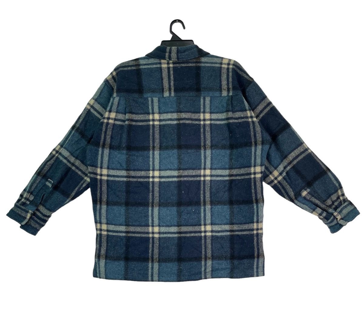Vintage × Woolrich Woolen Mills WOOLRICH checkered wool quarter zip pullover shirts jacket Size US L / EU 52-54 / 3 - 3 Thumbnail