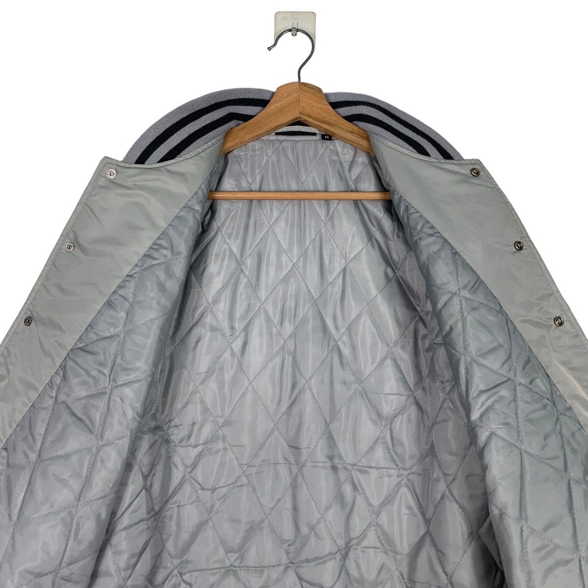 Japanese Brand HILLCROP Grey Varsity Jacket Coach Jacket #0921-C41 Size US M / EU 48-50 / 2 - 12 Thumbnail