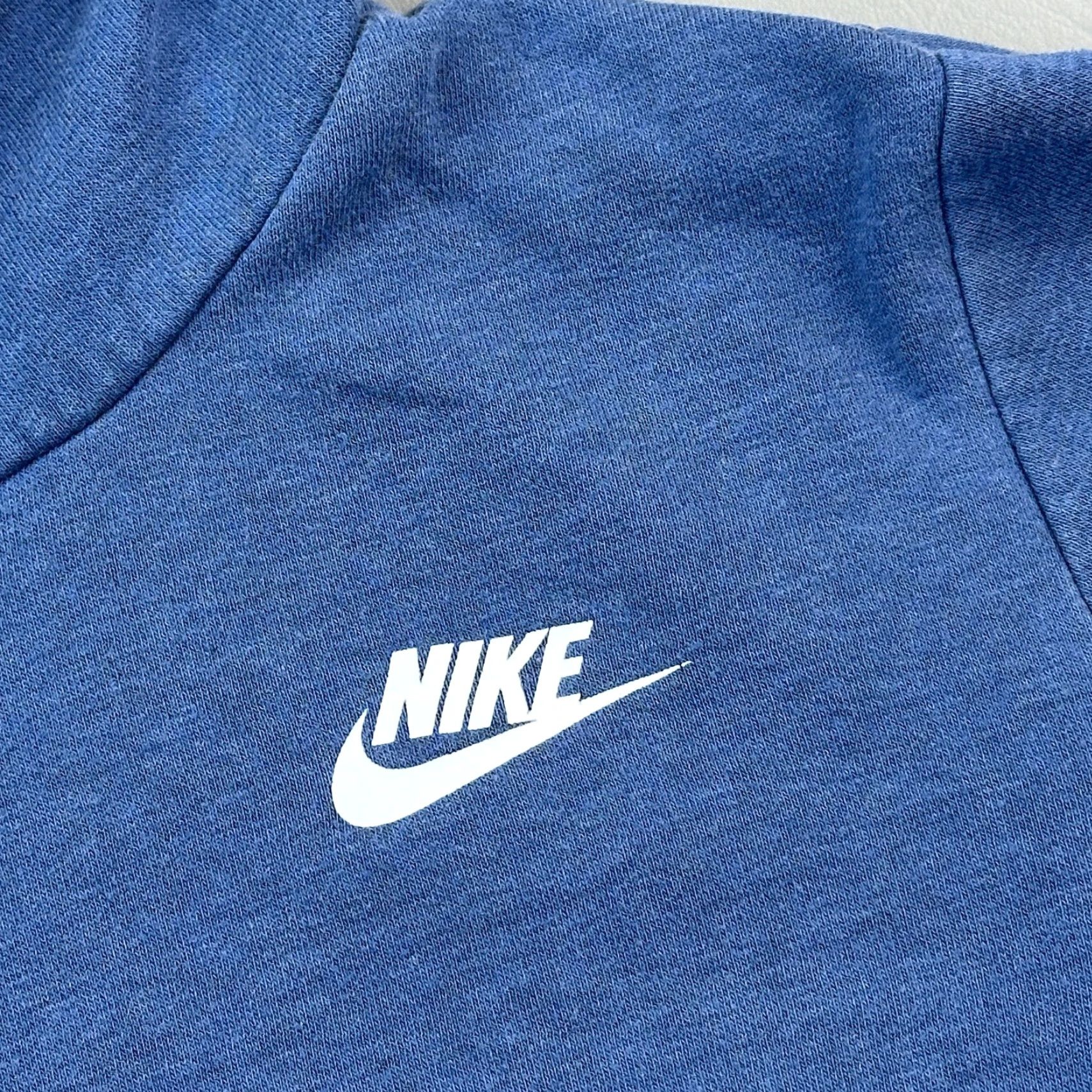 Nike Nike Sportswear Hoodie Women Small Blue Pullover Swoosh Logo Fold Neck? Size S / US 4 / IT 40 - 2 Thumbnail