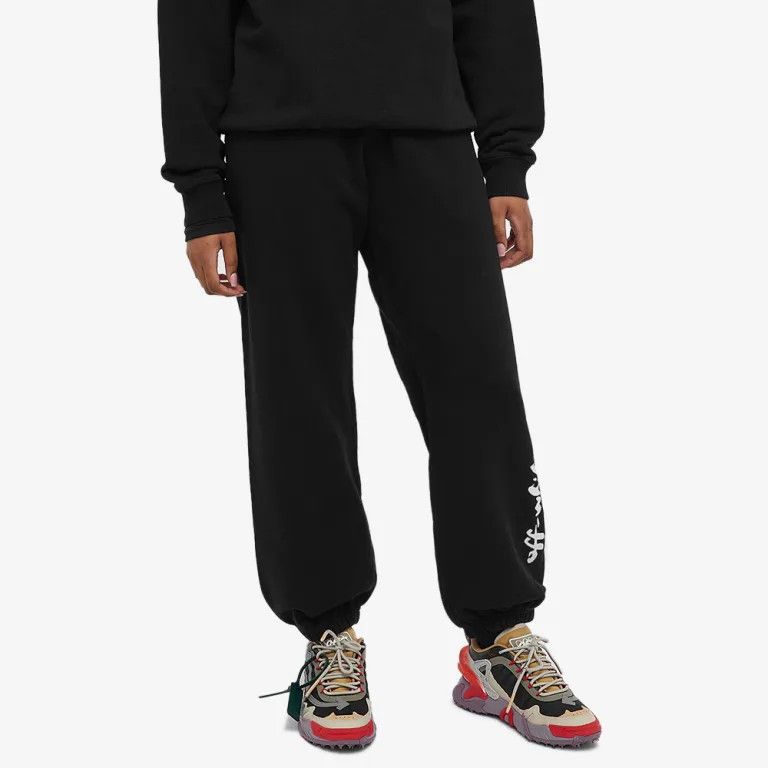 Off-White o1gr1nt0425 Painter Logo Cuffed Sweatpant in Black Size 27" / US 4 / IT 40 - 2 Thumbnail