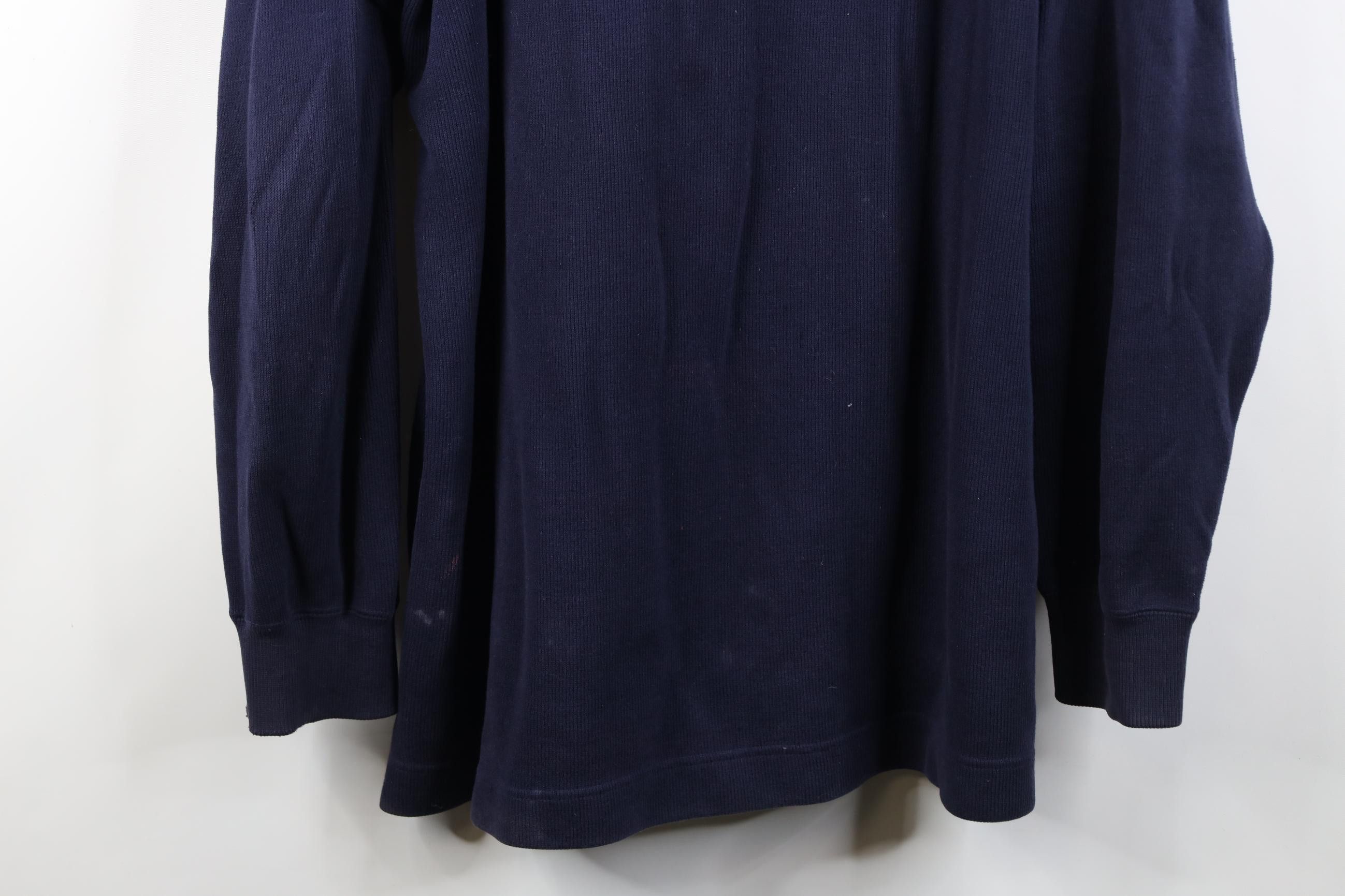 Vintage Vintage 90s Streetwear Ribbed Knit Henley T-Shirt Blue Size US XXL / EU 58 / 5 - 3 Thumbnail