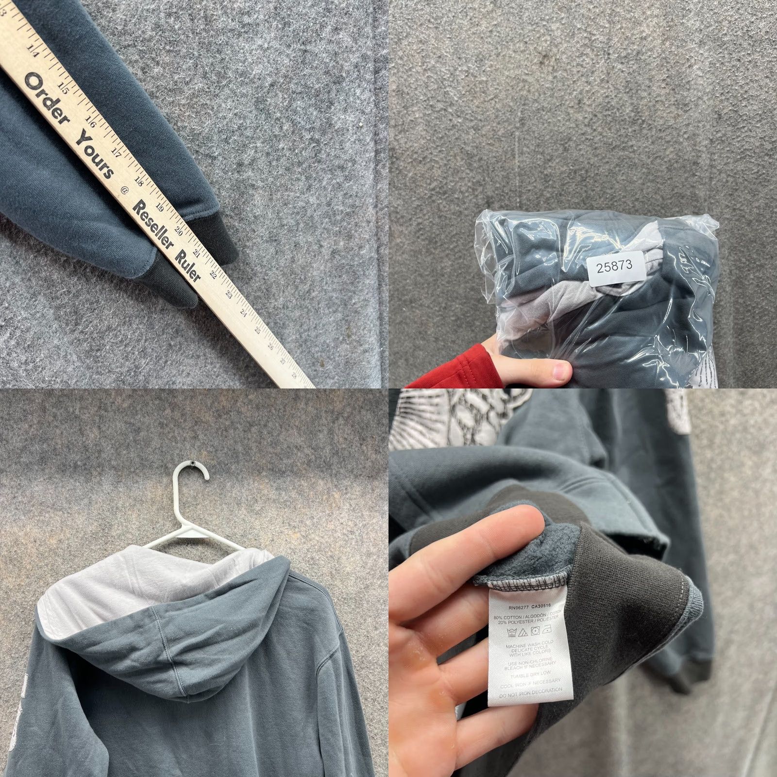 Vans Vans Womens Extra Large Wings Gray Full Zip Hoodie Fleece Cotton Size XL / US 12-14 / IT 48-50 - 8 Thumbnail