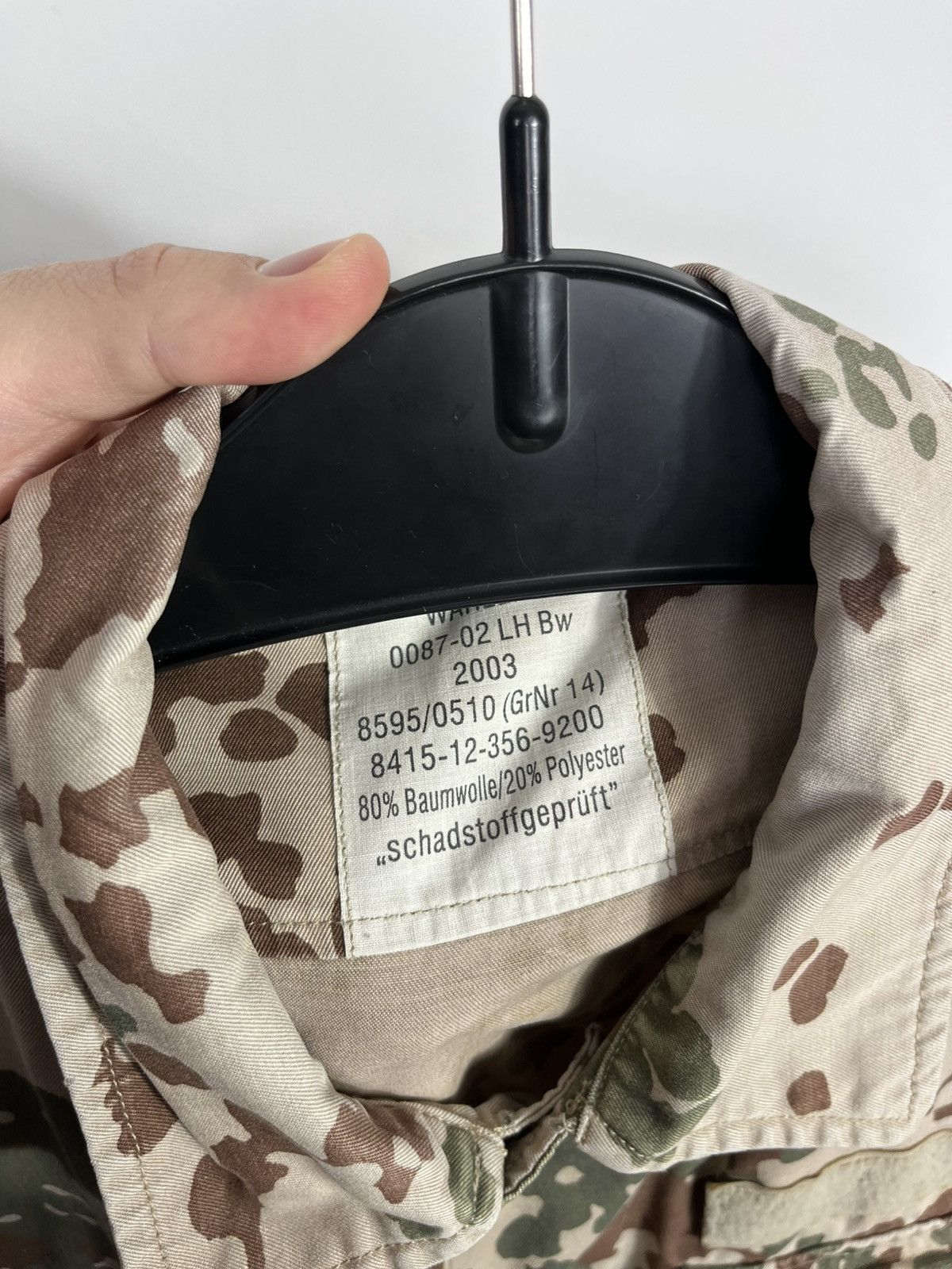 Other Vintage German Army Camo Jacket Military Field Shirt 2003 Size US L / EU 52-54 / 3 - 8 Thumbnail