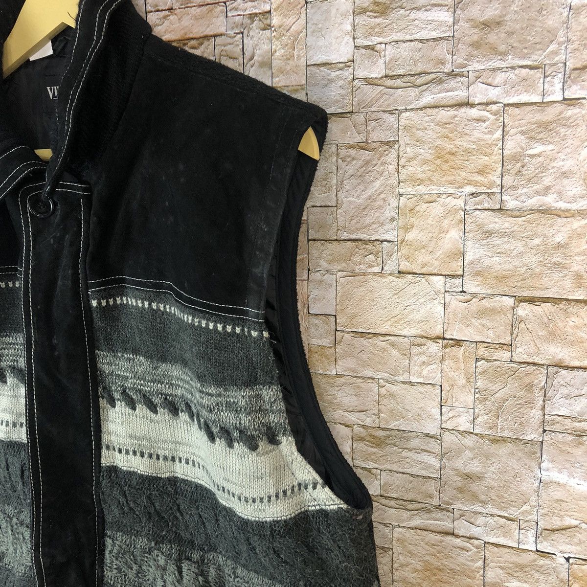 Japanese Brand Vivve Club Black Vest #A514 Size US M / EU 48-50 / 2 - 7 Thumbnail