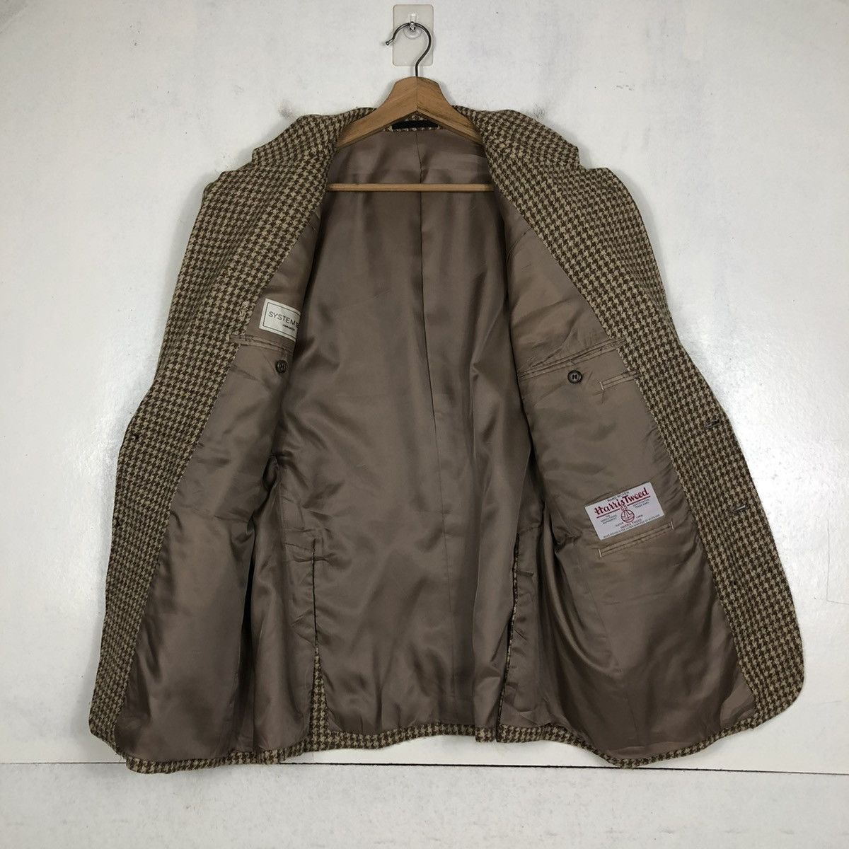Harris Tweed 📌VINTAGE DOUBLE BREAST WOOL HARRIS TWEED HERRINBONE Size US M / EU 48-50 / 2 - 14 Thumbnail