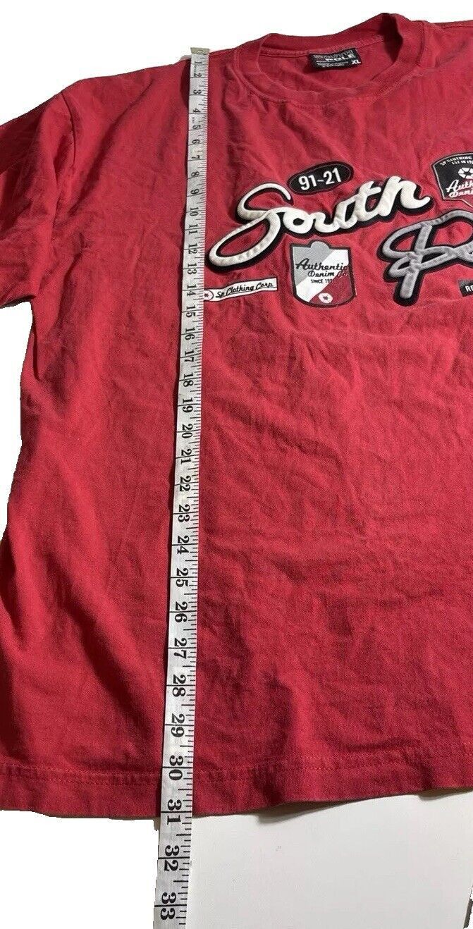 Southpole × Vintage Southpole Mens XL Red T-shirt Y2K 100% Cotton USA AUTHENTIC Size US XL / EU 56 / 4 - 7 Thumbnail