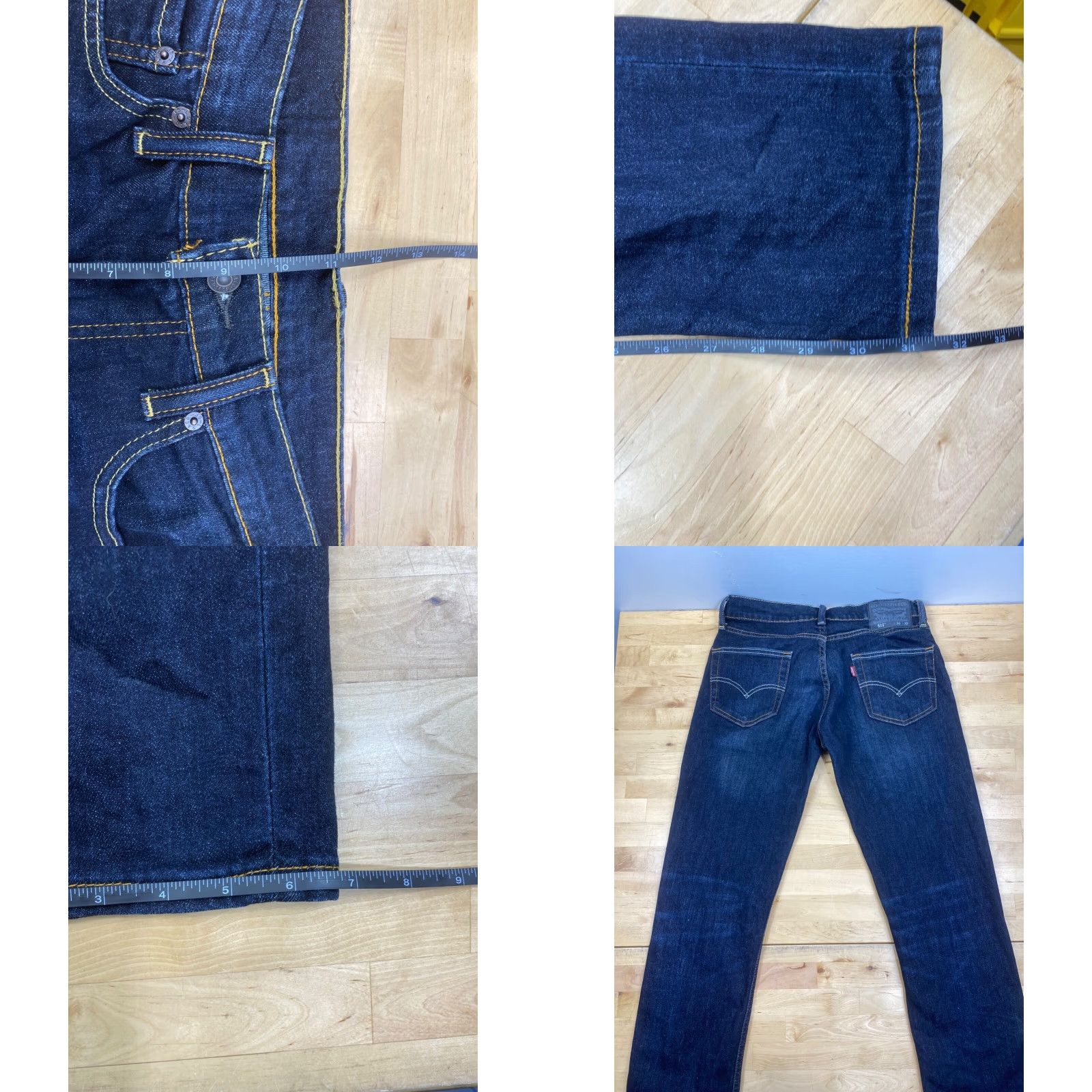 Levi's Levi's 511 Slim Fit Jeans Mens 30x31 Blue Denim Stretch Tapered Casual Regular Inseam 31 Size US 30 / EU 46 - 8 Thumbnail