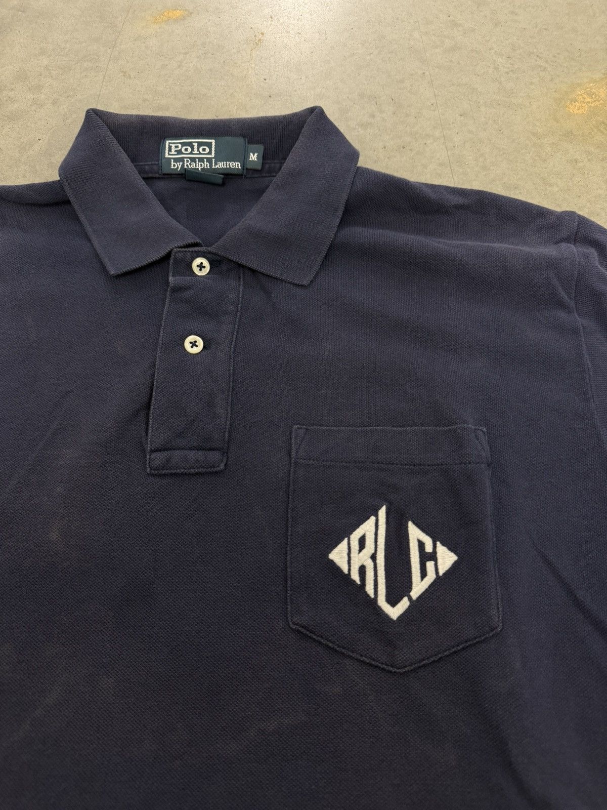 Polo Ralph Lauren Polo Ralph Lauren RLC Navy Pocket Polo Shirt Vintage 90s M Size US M / EU 48-50 / 2 - 3 Thumbnail