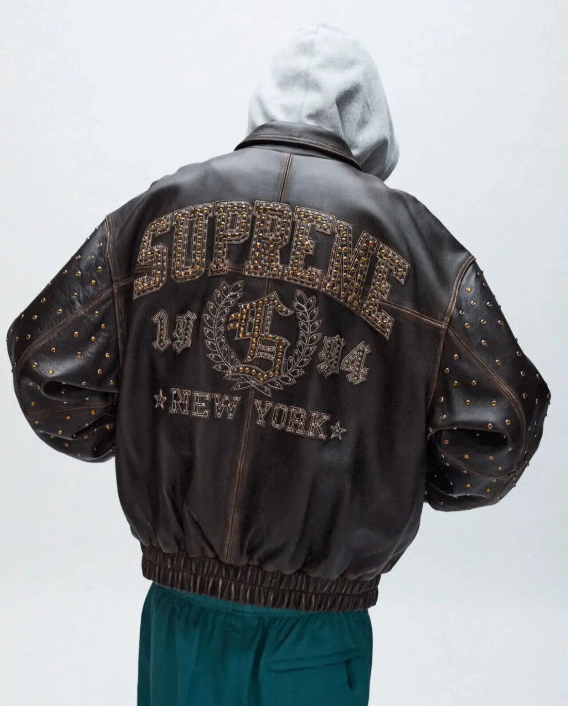 Supreme Supreme Gem Studded Leather Jacket Brown Size US S / EU 44-46 / 1 - 3 Thumbnail