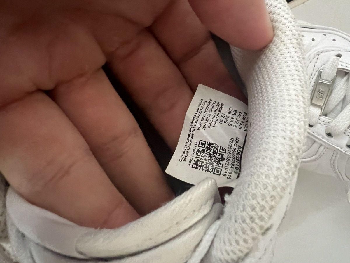 John Elliott × Nike Nike x John Elliott Air Force 1 Low Triple White Size US 11.5 / EU 44-45 - 11 Thumbnail