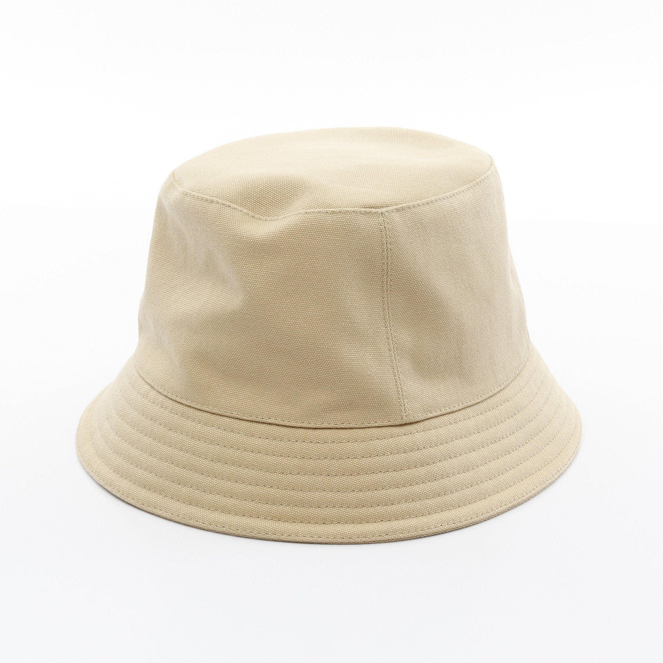 Hermes Hermes Calvi Seashell Bucket Hat Cotton Beige Size ONE SIZE - 1 Thumbnail