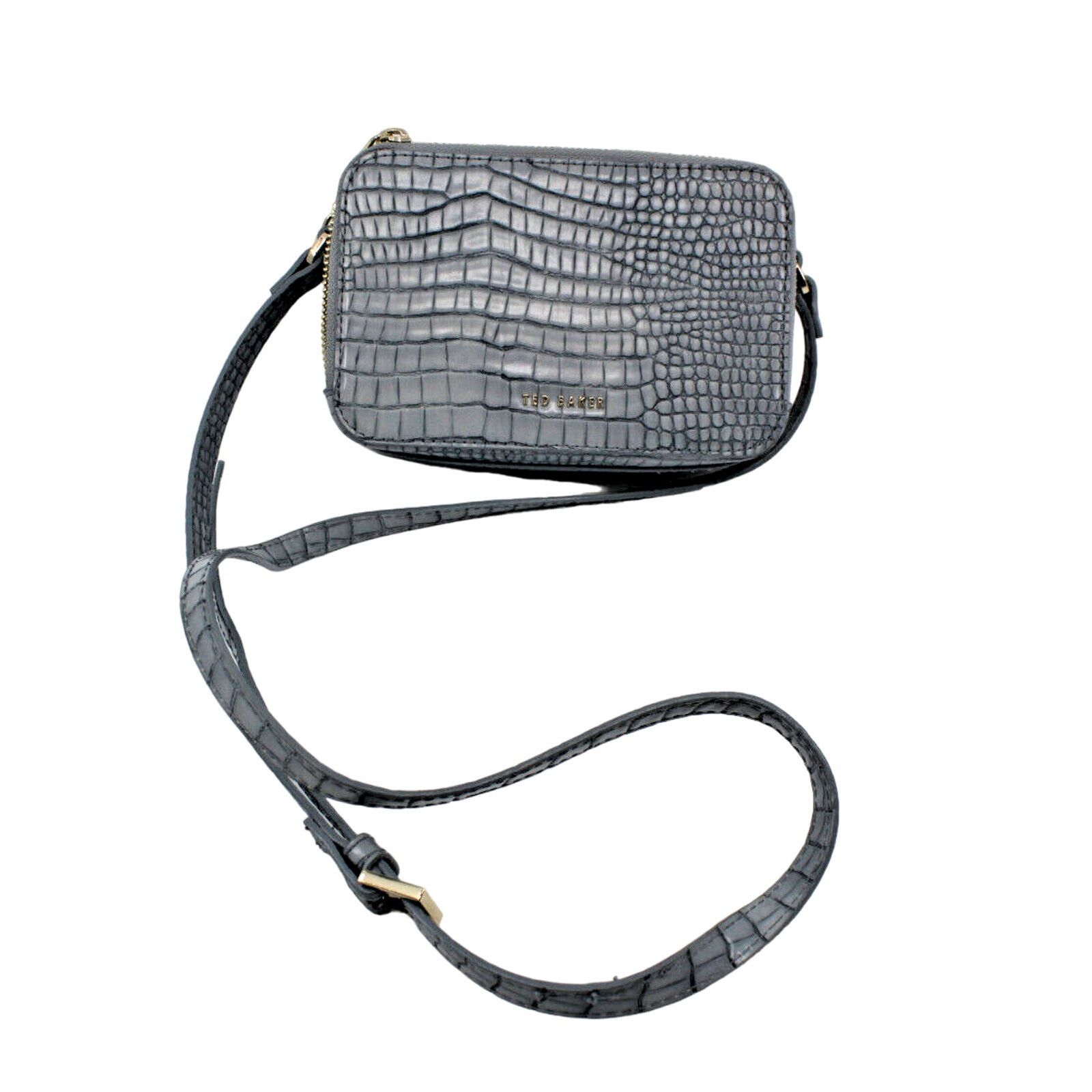Ted Baker NWoT TED BAKER Stina Blue Croc Effect Camera Crossbody Bag Size ONE SIZE - 1 Thumbnail