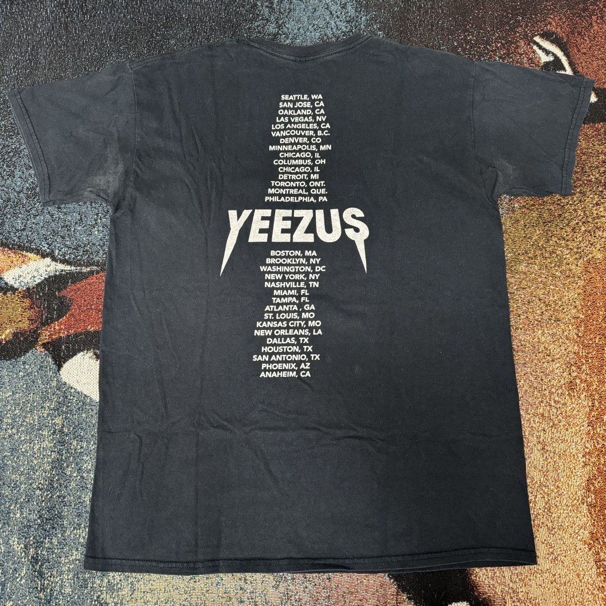 Band Tees × Kanye West × Vintage VINTAGE YEEZUS TOUR KANYE WEST TEE BLACK Size US L / EU 52-54 / 3 - 4 Thumbnail