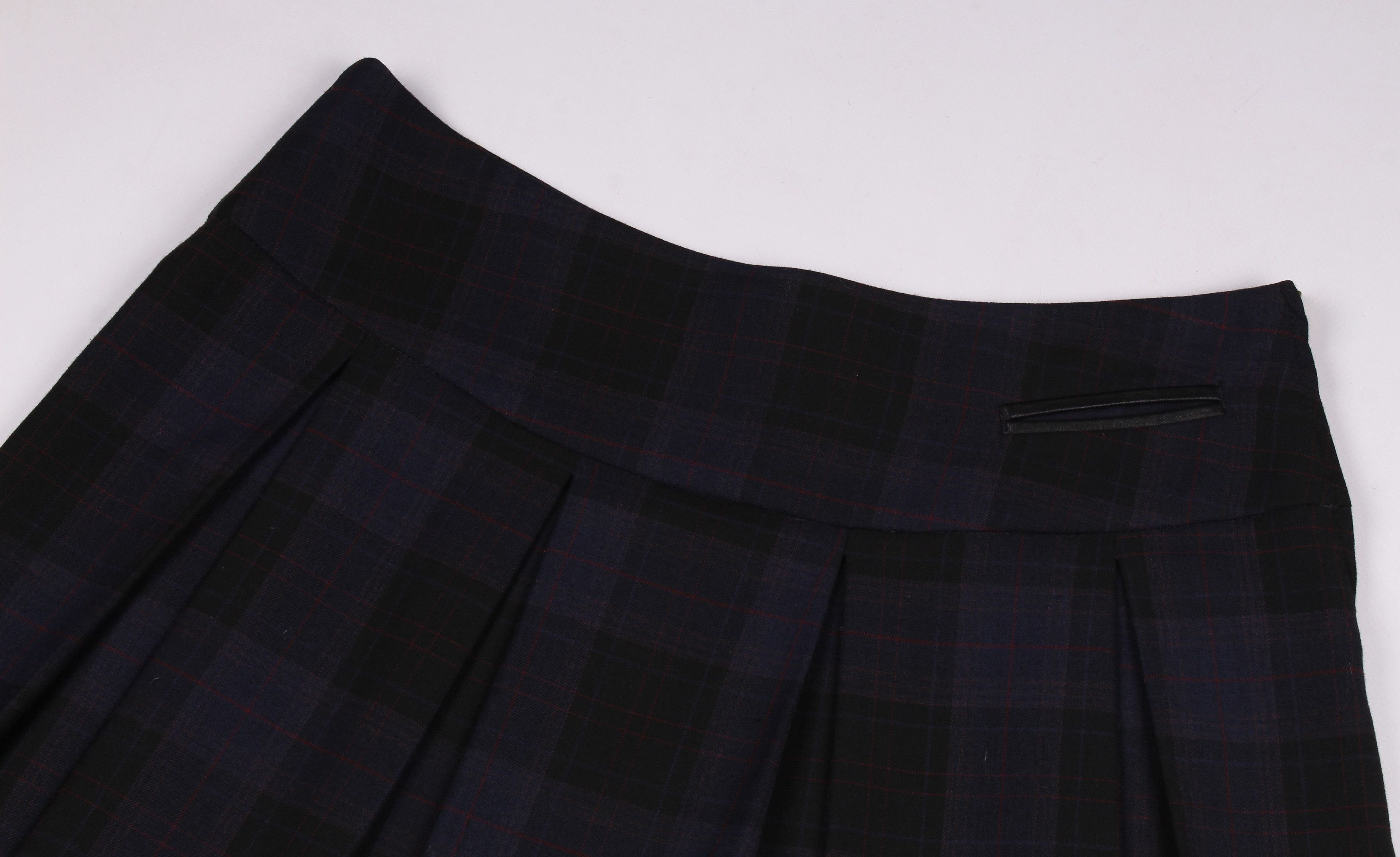 Sandro Sandro Paris Plaid Purple Mini Skirt Size 32" / US 10 / IT 46 - 5 Thumbnail