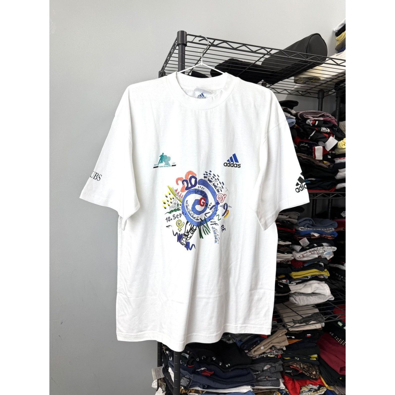 Adidas 💥Rare! Vintage 90’s Adidas Marathon T Shirt Retro Size US M / EU 48-50 / 2 - 1 Thumbnail