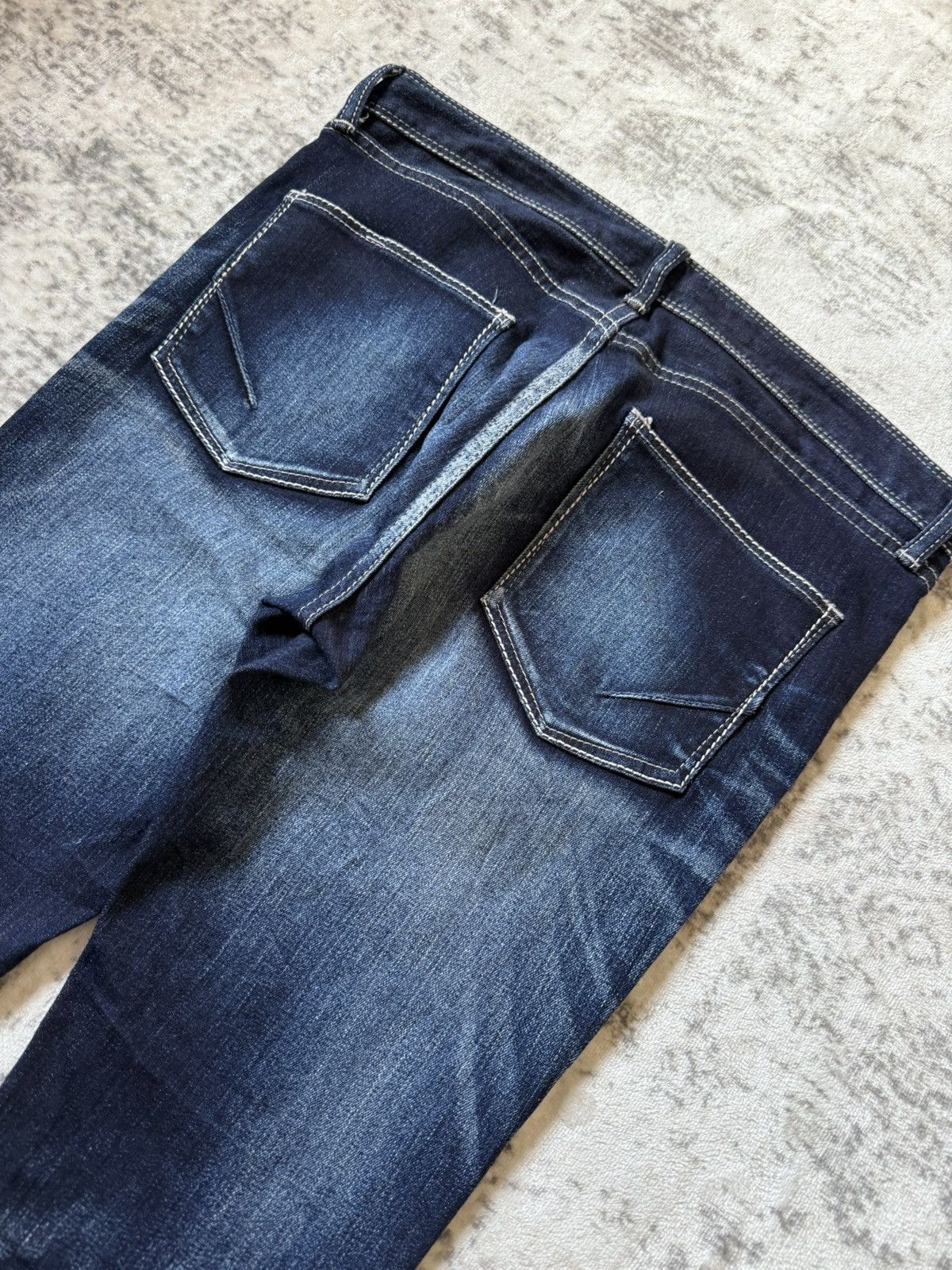 Japanese Brand Gostar De Fuga Shadow Fade Wash Whiskers Skinny Jeans Size US 29 - 13 Thumbnail