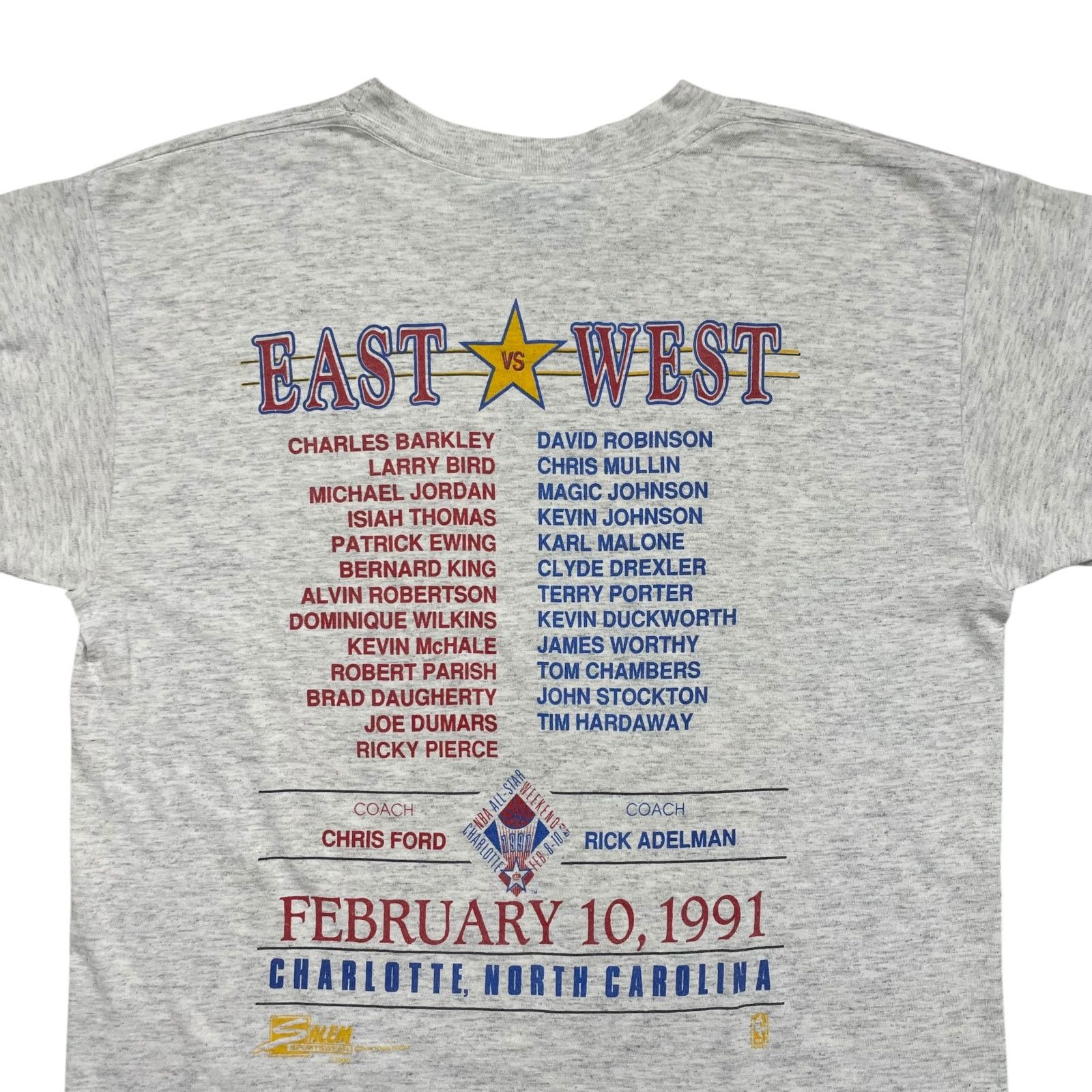 NBA × Salem Sportswear × Vintage 90s ALL STAR GAME 1991 CHARLOTTE T-SHIRT SALEM SPORTSWEAR L Size US L / EU 52-54 / 3 - 4 Thumbnail
