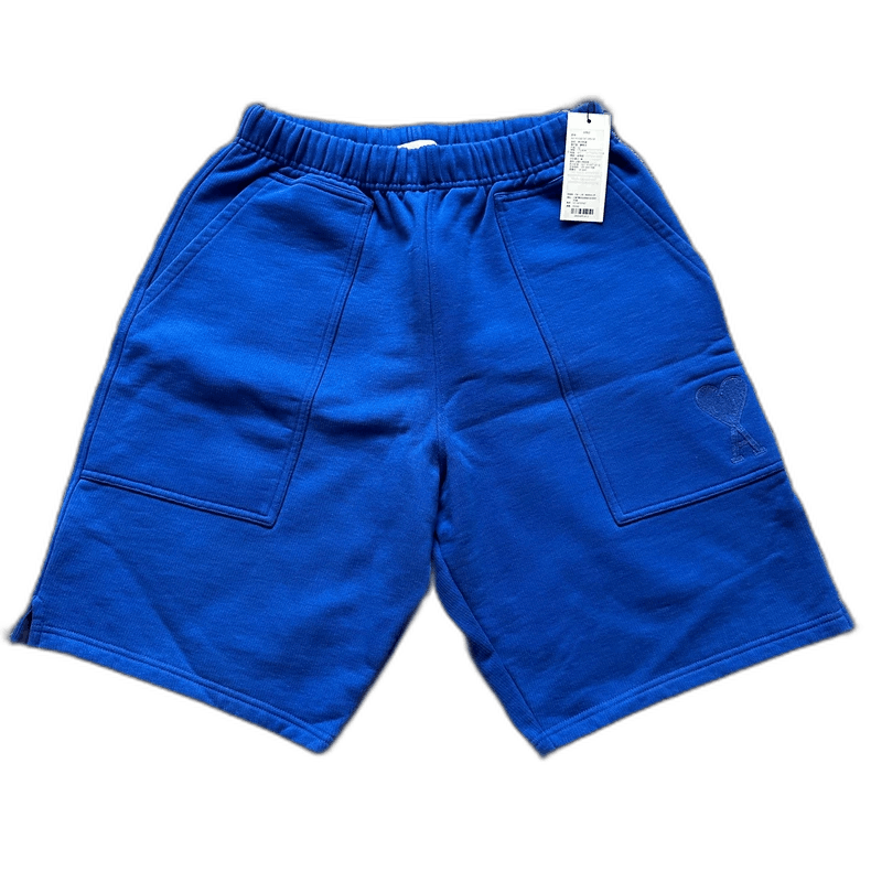 AMI AMI PARIS Klein Blue Heart Embroidered Shorts Size US 30 / EU 46 - 1 Thumbnail