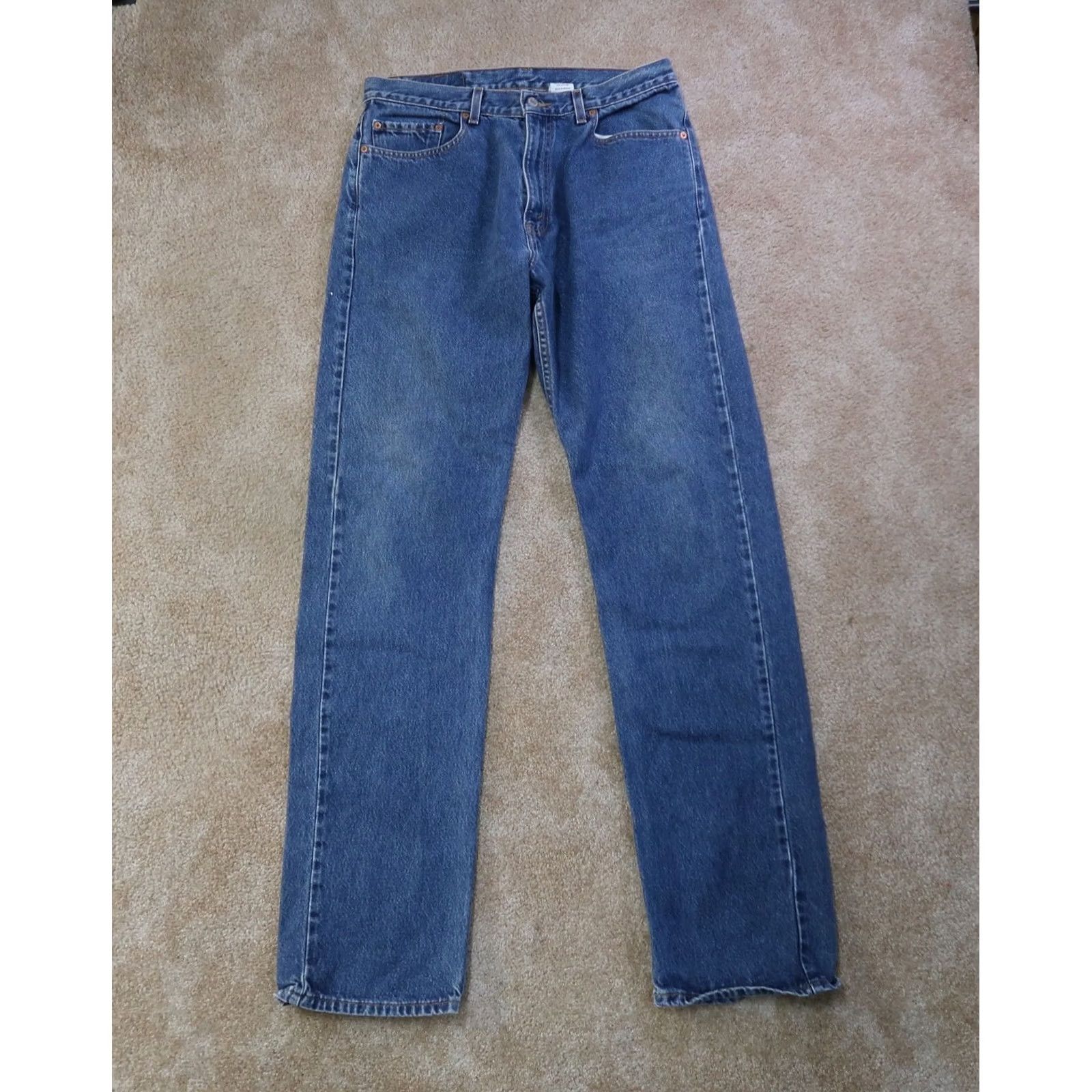 Levi's VINTAGE Levi's 505 Jeans Men 34x36 Blue Denim Straight Leg Regular Fit 90s Size US 34 / EU 50 - 2 Thumbnail