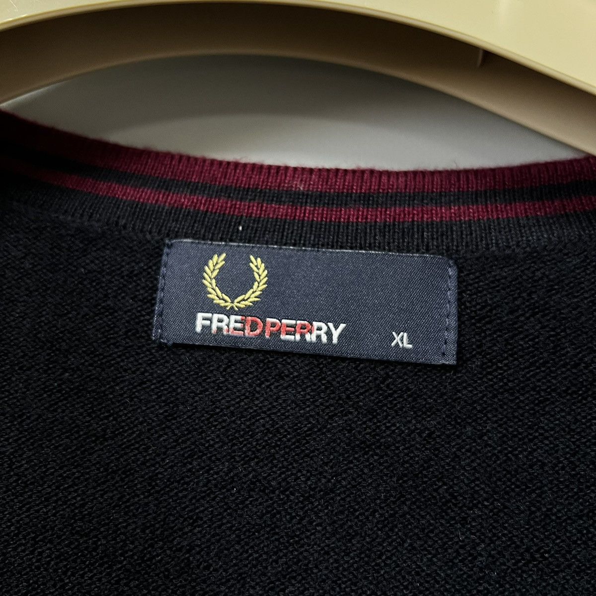 Fred Perry × Vintage Fred Perry Merino Wool Vest y2k men’s navy Size US XL / EU 56 / 4 - 7 Thumbnail