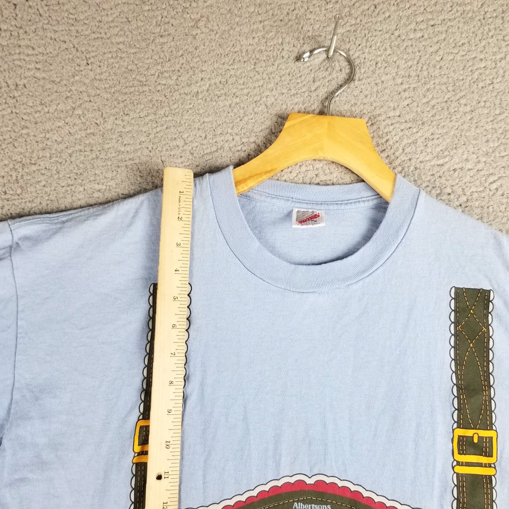 Jerzees VINTAGE Oktoberfest Shirt Men XL Blue Cotton Beer Festival Germany 90s T-Shirt Size US XL / EU 56 / 4 - 4 Thumbnail