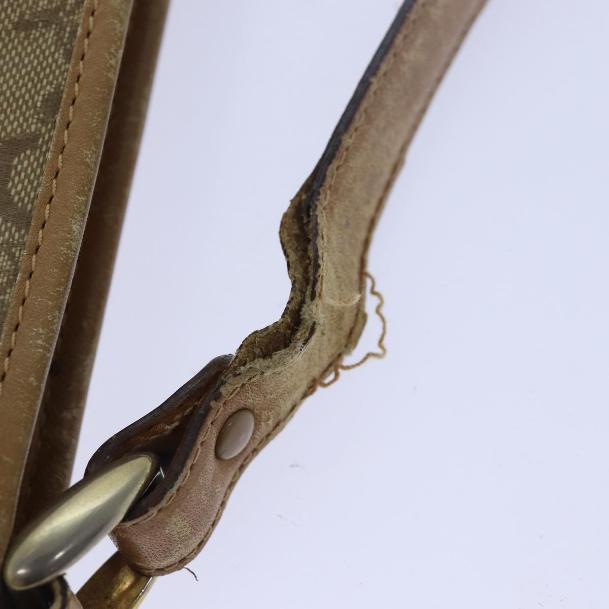 Celine CELINE C Macadam Canvas Shoulder Bag Leather Beige Size ONE SIZE - 9 Thumbnail