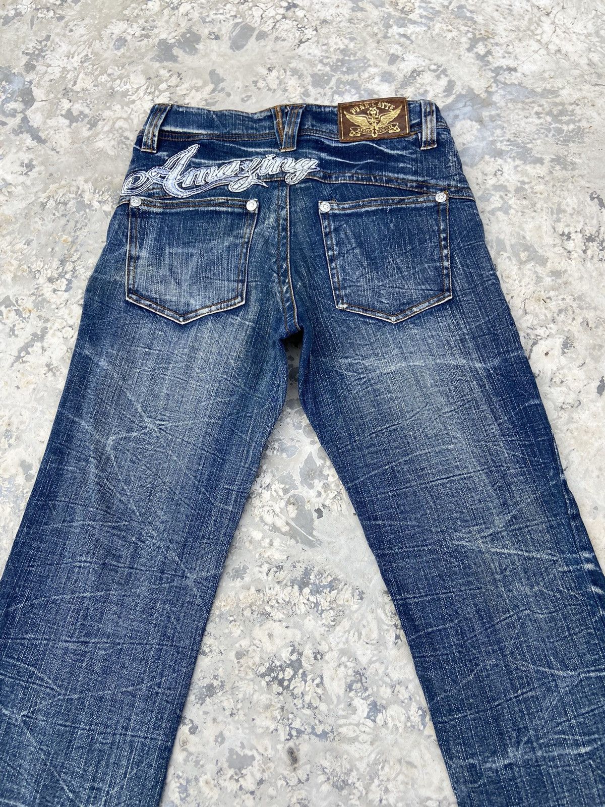 Japanese Brand VTG Y2K Pink latte denim flare pants women Size 25" / US 0 / IT 36 - 3 Thumbnail